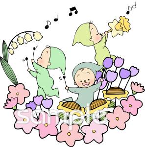 保健室向け音楽会 こども無料イラストお試しフリー素材(カット)