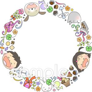 保健室向け2月 フレーム無料イラストお試しフリー素材(カット)