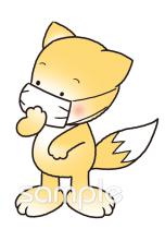 保健室向けマスク マナー 風邪無料イラストお試しフリー素材(カット)