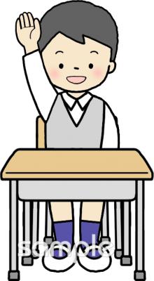 保健室向け挙手無料イラストお試しフリー素材(カット)