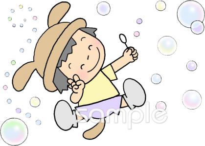 保健室向けシャボン玉無料イラストお試しフリー素材(カット)