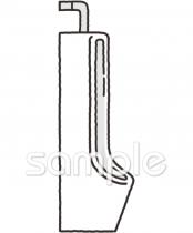 保健室向けトイレ 小便器無料イラストお試しフリー素材(カット)