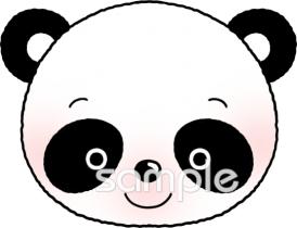 保健室向けお面 パンダ無料イラストお試しフリー素材(カット)