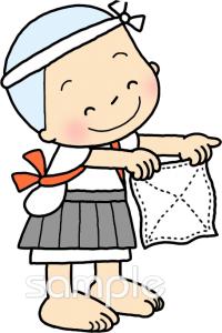 保健室向け掃除 雑巾無料イラストお試しフリー素材(カット)