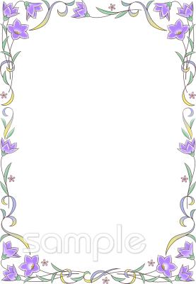 保健室向けキキョウ フレーム無料イラストお試しフリー素材(カット)