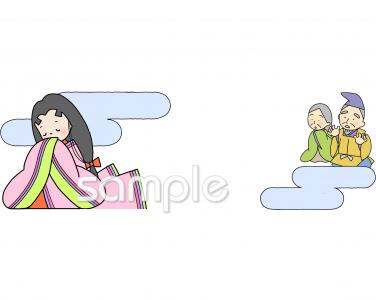 保健室向けかぐや姫無料イラストお試しフリー素材(カット)