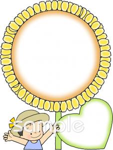 保健室向け子ども ヒマワリ無料イラストお試しフリー素材(カット)