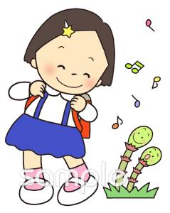 保健室向け一年生 女の子無料イラストお試しフリー素材(カット)