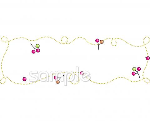 保健室向け赤い実 ワク無料イラストお試しフリー素材(カット)