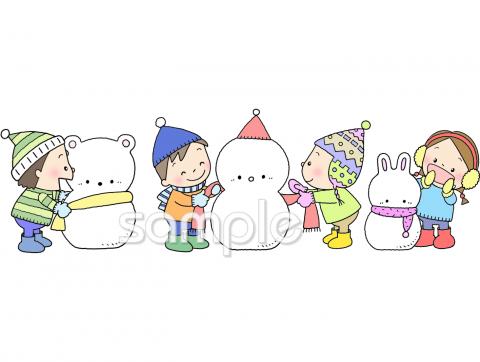 保健室向け1月の壁面無料イラストお試しフリー素材(カット)