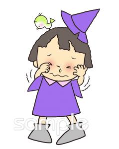 保健室向け目がかゆい無料イラストお試しフリー素材(カット)