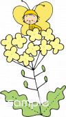 保健室向け菜の花無料イラストお試しフリー素材(カット)
