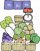 保健室向け八百屋さん無料イラストお試しフリー素材(カット)