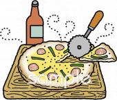 保健室向けピザ無料イラストお試しフリー素材(カット)