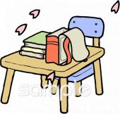 保健室向け教室 座席無料イラストお試しフリー素材(カット)