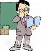保健室向け授業 男の先生無料イラストお試しフリー素材(カット)