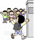 保健室向け転校 見送り無料イラストお試しフリー素材(カット)