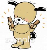 保健室向け火の用心 拍子木無料イラストお試しフリー素材(カット)