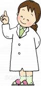 保健室向け白衣無料イラストお試しフリー素材(カット)