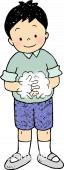 保健室向け手を洗う 男の子無料イラストお試しフリー素材(カット)
