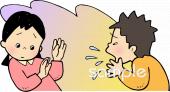 保健室向けくしゃみ無料イラストお試しフリー素材(カット)