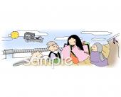 保健室向けかぐや姫無料イラストお試しフリー素材(カット)