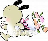 保健室向けお祝い 花束無料イラストお試しフリー素材(カット)