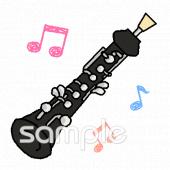 保健室向けオーケストラ オーボエ無料イラストお試しフリー素材(カット)