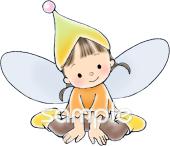 保健室向け妖精 小菊無料イラストお試しフリー素材(カット)