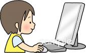 保健室向けパソコン授業無料イラストお試しフリー素材(カット)