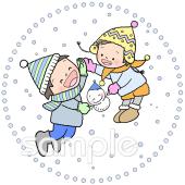 保健室向け雪の日無料イラストお試しフリー素材(カット)