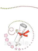 保健室向け卒業証書 卒業文集無料イラストお試しフリー素材(カット)