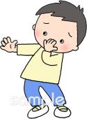保健室向け嫌がる無料イラストお試しフリー素材(カット)
