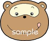 保健室向けタヌキ お面無料イラストお試しフリー素材(カット)