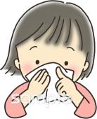 保健室向け鼻をかむ無料イラストお試しフリー素材(カット)