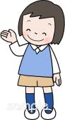 保健室向け女の子 紹介する無料イラストお試しフリー素材(カット)
