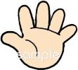 保健室向け小学校 ハンドサイン無料イラストお試しフリー素材(カット)