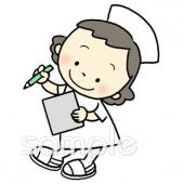 保健室向けナース 問診票無料イラストお試しフリー素材(カット)