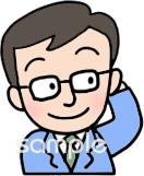 保健室向け男性 めがね無料イラストお試しフリー素材(カット)