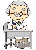保健室向け博士 書く無料イラストお試しフリー素材(カット)