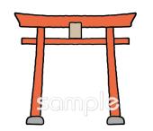 保健室向け鳥居無料イラストお試しフリー素材(カット)