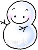 保健室向けゆきだるま無料イラストお試しフリー素材(カット)