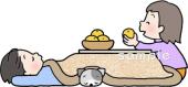 保健室向け子ども コタツ無料イラストお試しフリー素材(カット)