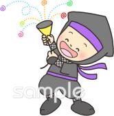 保健室向けクラッカー 忍者無料イラストお試しフリー素材(カット)