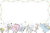 保健室向け文具 枠無料イラストお試しフリー素材(カット)