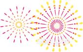 保健室向け打ち上げ花火無料イラストお試しフリー素材(カット)
