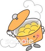 保健室向け煮物無料イラストお試しフリー素材(カット)