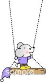 保健室向けネズミ ブランコ無料イラストお試しフリー素材(カット)
