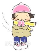 保健室向け風 寒い無料イラストお試しフリー素材(カット)
