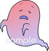 保健室向けオバケ 暑い無料イラストお試しフリー素材(カット)